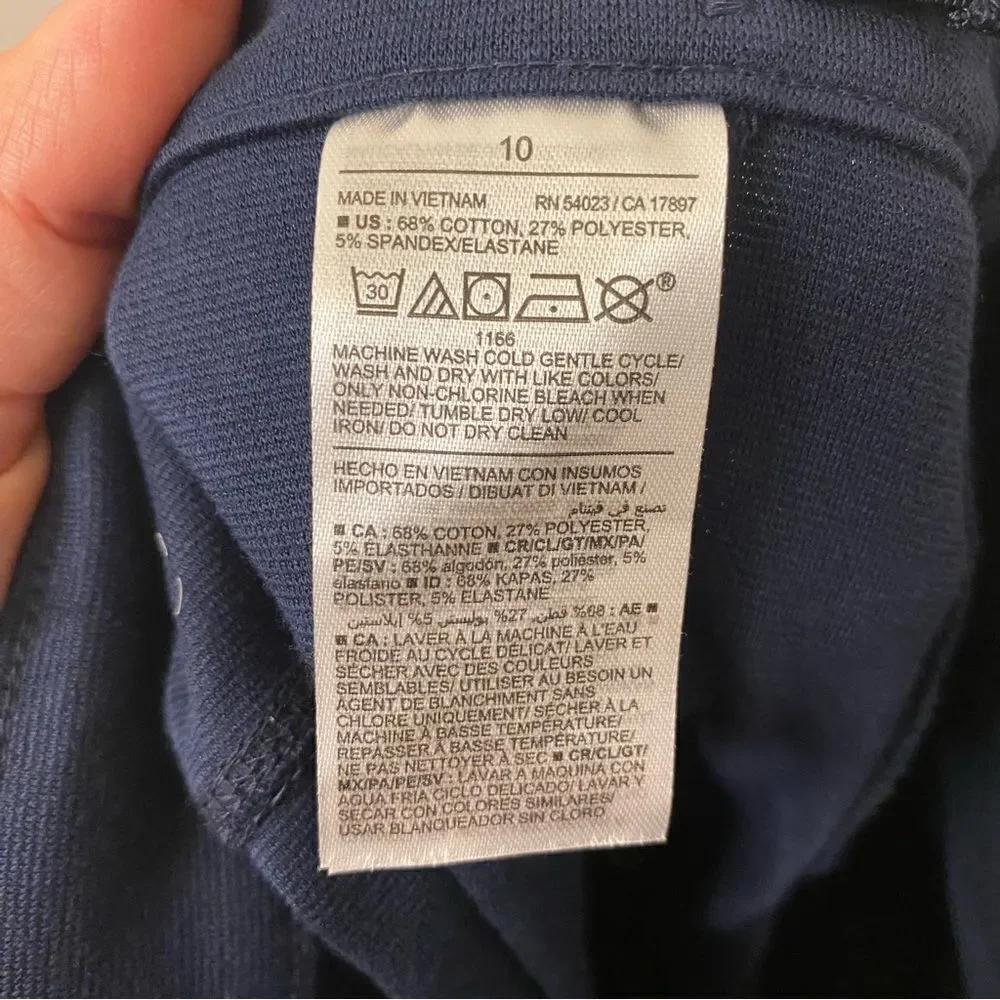 Old Navy Girls blue school UNIFORM pants jeggings soft ponte stretch knit 10 NEW